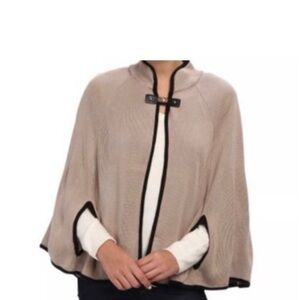 Calvin Klein Beige and Black Women's Poncho Cape
